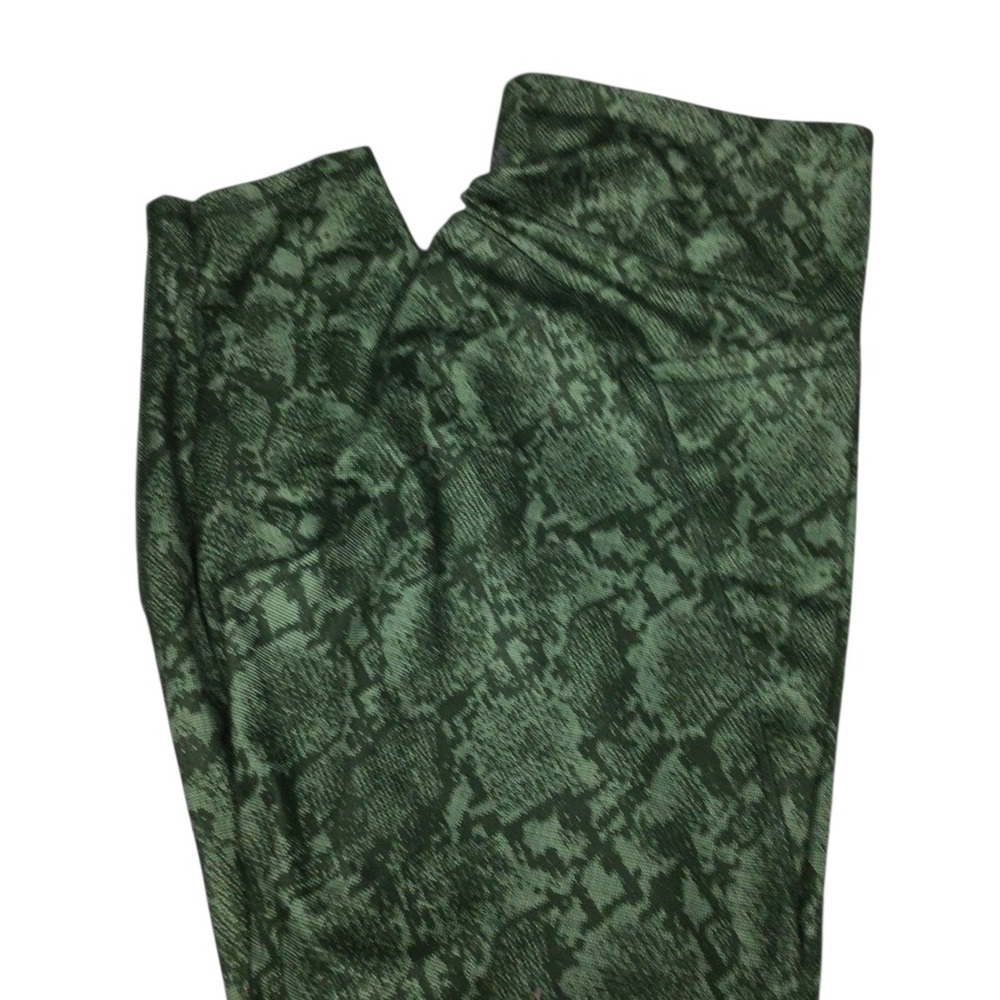 All in Motion Green Snake Print Leggings XL Pockets